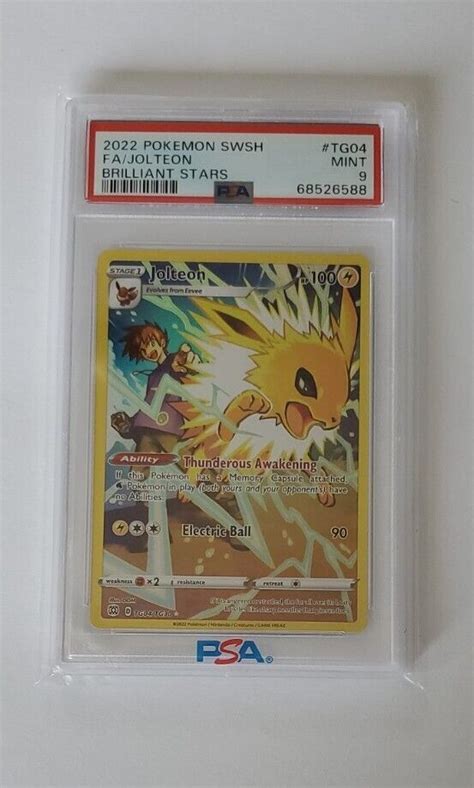 Psa Jolteon Tg Tg Full Art Trainer Gallery Pokemon Brilliant