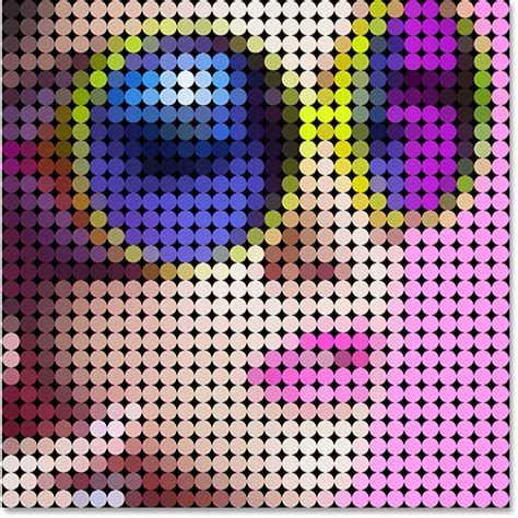 Turn A Photo Into A Pattern Of Color Dots With Photoshop