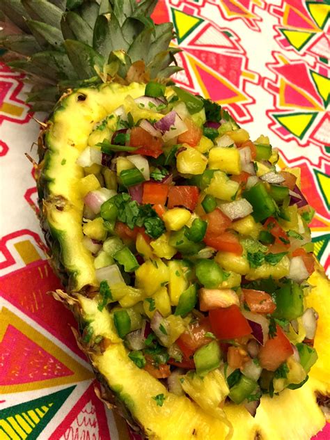 Pineapple Salsa Recipe In A Pineapple Shell Bowl Melanie Cooks