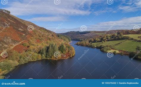 Elan Valley from Drone in Autumn Cover Stock Photo - Image of place, lake: 155575432