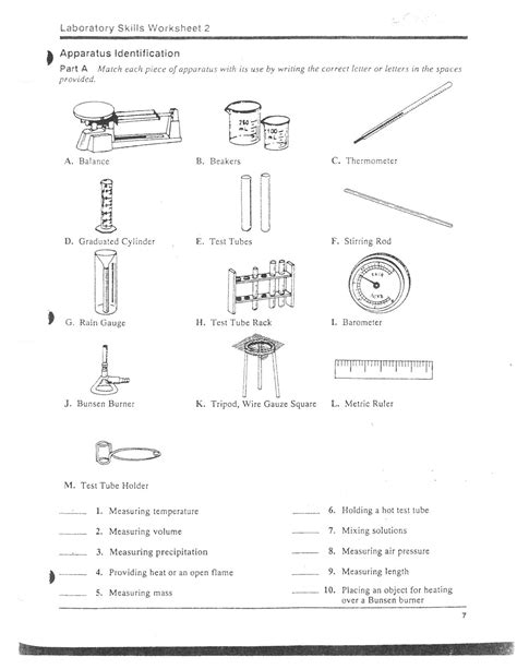 Identifying Laboratory Equipment Answers