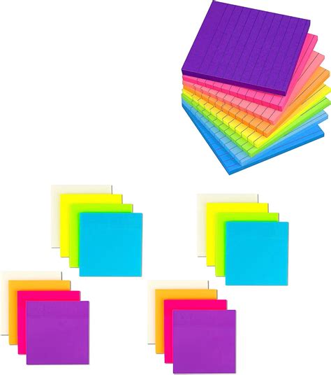 4x4 Lined Sticky Notes And Transparent Sticky Notes