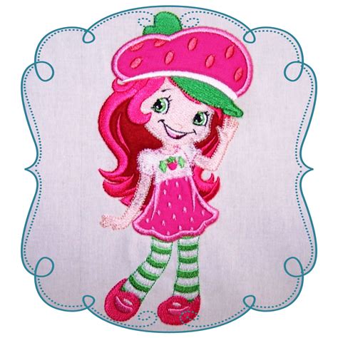 Strawberry Shortcake Applique Machine Embroidery Design Pattern Instant