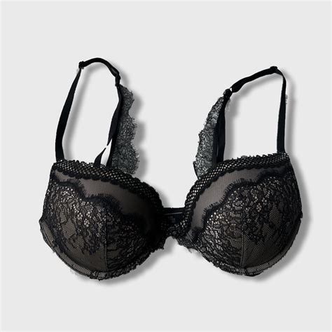 Victorias Secret Womens Black Bra Depop