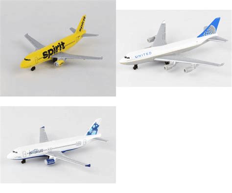 Spirit United Jetblue Airlines Diecast Airplane Package Three 55