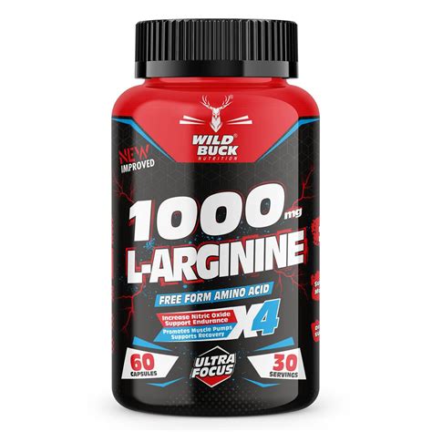 Buy Wild Buck L Arginine Mg Nitric Oxide Precursor Supplement For