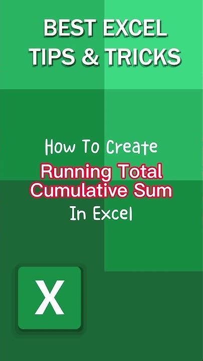 How To Create Running Total Or Cumulative Sum In Excel Shorts Youtube