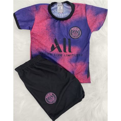 Conjunto Infantil Paris Saint German Camiseta Psg Messi Envio Imediato