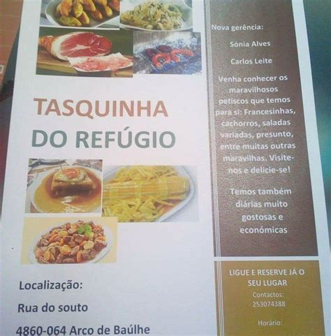 Menu At Tasquinha Do Ref Jio Restaurant Portugal