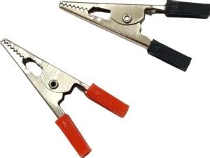 ERH India 1 Pair Insulated Crocodile Clips For Electrical Plastic