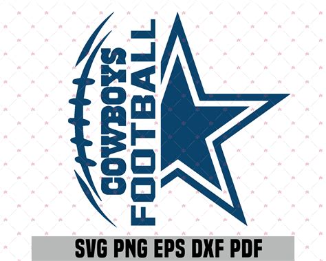 Cowboys Svg File Football Svg Football Svg Cut File Svg Png Silhouette