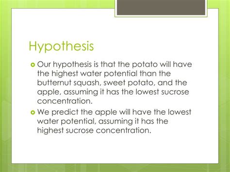 😊 Osmosis potato experiment hypothesis. Hypothesis for osmosis potato ...