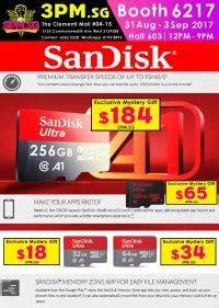 SanDisk Pg 3 Brochures From COMEX SHOW 2017 Singapore On Tech Show