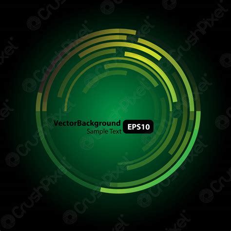 Abstract Technology Green Circles Background Stock Vector Crushpixel