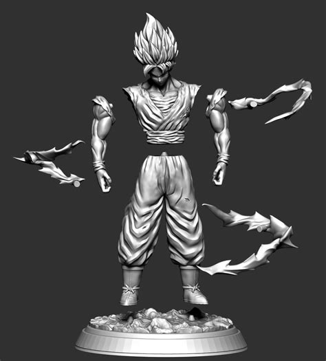 Stl File Goku Dragon Ball Z 3d Print 🐉 ・3d Printable Model To Download・cults