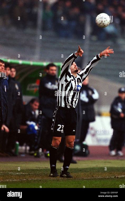 Juventuss Gianluca Zambrotta Takes A Throw In Hi Res Stock Photography