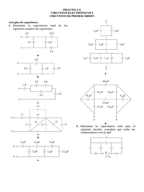 Practica 6 Circuitos De Primer Orden Pdf Condensador Inductor