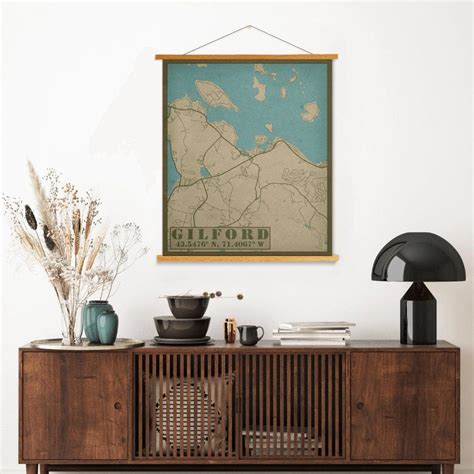 Gilford New Hampshire Street Map Hanging Canvas Map of - Etsy