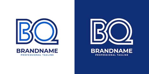 Letra Bq Line Monogram Logo Adecuado Para Cualquier Negocio Con