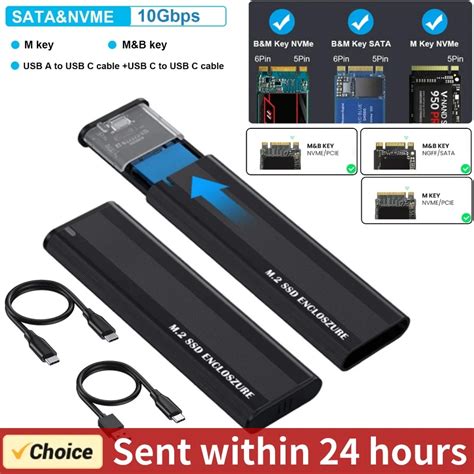 10gbps M2 Ssd Case Nvme Sata Dual Protocol M 2 To Usb Type C 3 1