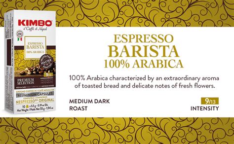 Kimbo Nespresso Alu Kapsule Barista Arabica Kom Kimbors