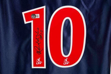 Ronaldinho Autographed Signed Psg Home Soccer Jersey #10 - Beckett COA