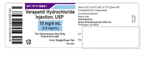 Verapamil Injection Fda Prescribing Information Side Effects And Uses