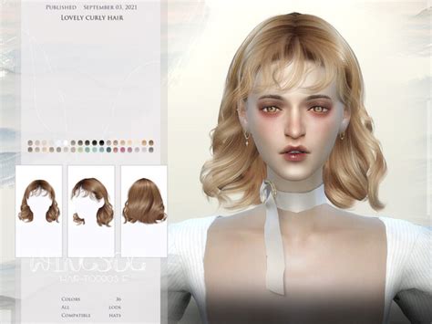 WINGS TO0903 Lovely Curly Hair By Wingssims At TSR Sims 4 CC