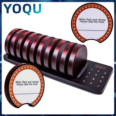 Yoqu Beeper Pager Restaurant Pager Wireless Calling System With 10