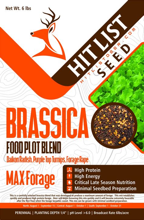 Buy Hit List Seed Brassica Blend Food Plot Mix Lbs Acre