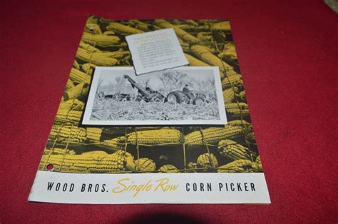 Ford Tractor Wood Bros Single Row Corn Picker Dealer S Brochure Fdmd