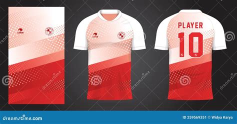 Football Jersey Sport Design Template Stock Vector Illustration Of