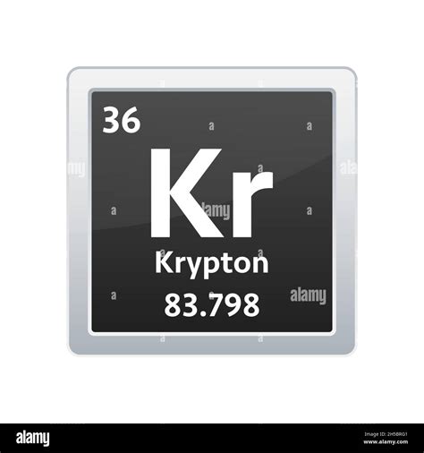 Krypton Symbol Chemical Element Of The Periodic Table Vector Stock Illustration Stock Vector