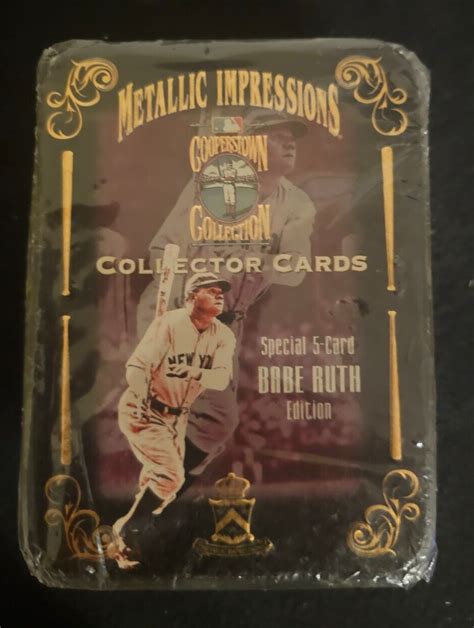 NEW Metallic Impressions Cooperstown Collection Special 5 Card Babe