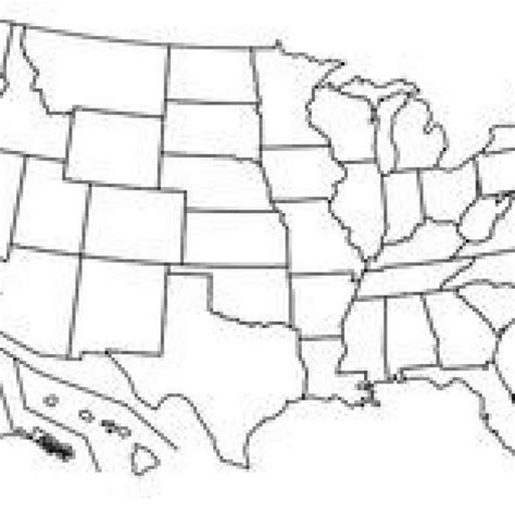 Blank 50 States Map Printable