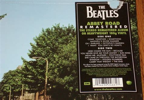 The Beatles Abbey Road Remastered Gram Vinyl Lp Sealed With