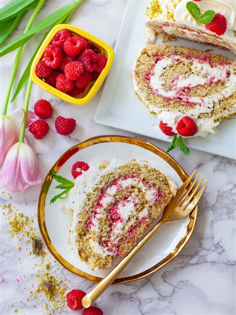 Pistachio Raspberry Swiss Roll Cake Video Tatyanas Everyday Food