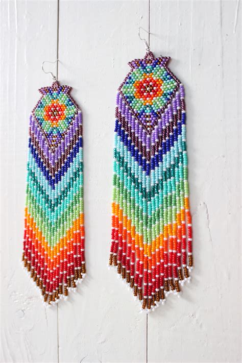 Native american beaded earrings, style Beadwork, native style earrings ...