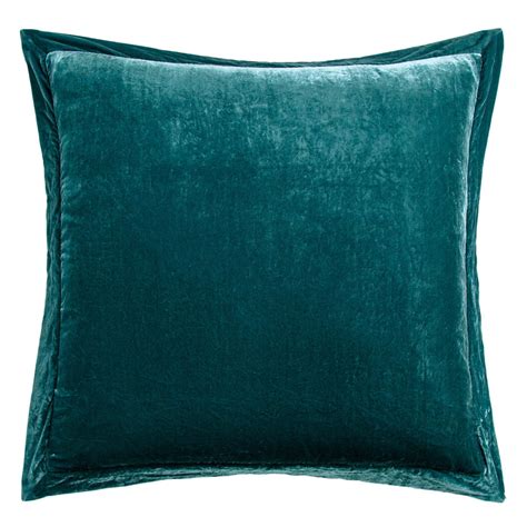 Hiend Accents Stella Faux Silk Velvet Flanged Euro Sham