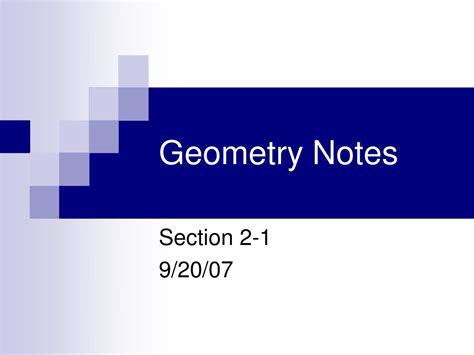 PPT - Geometry Notes PowerPoint Presentation, free download - ID:5520105