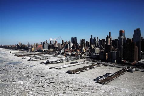 See An Aerial View Of Frozen New York City Time