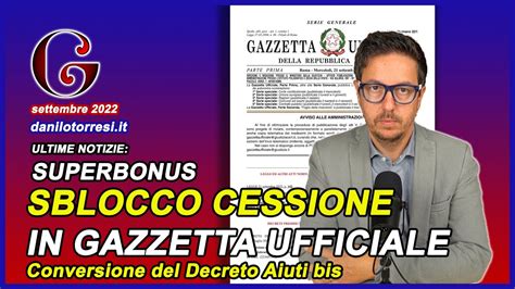 Sblocco Cessione Del Credito Ultime Notizie Superbonus In