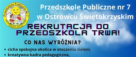 REKRUTACJA Przedszkole Publiczne nr 7 w Ostrowcu Świętokrzyskim