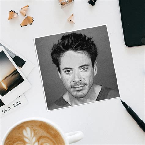 Robert Downey Jr. Mugshot Coaster – Madcap & Co