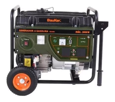 Generador El Ctrico Bauker A Gasolina W Nuevo Cuotas Sin Inter S