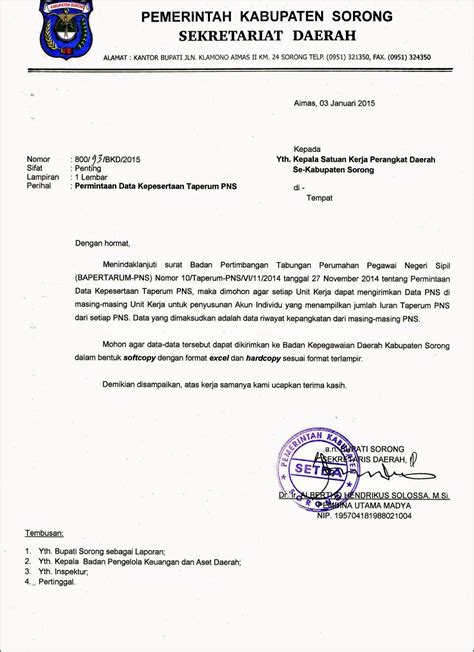 Contoh Surat Permohonan Data Penduduk Indonesia Per Provinsi Bali