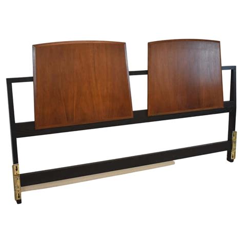 Modern Teak King Size Wall Mounted Headboard with Side Stands at ...