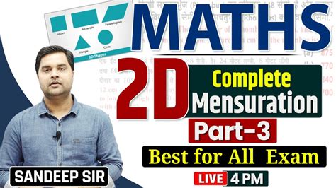 Maths Complete 2D Mensuration 3 Best For All Exam Sandeep Tiwari