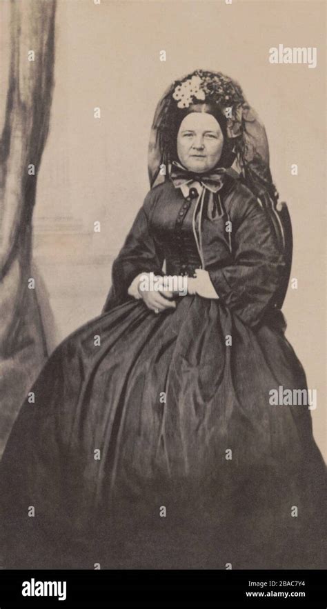 First Lady Mary Todd Lincoln In Mourning Dress After The Death Of The