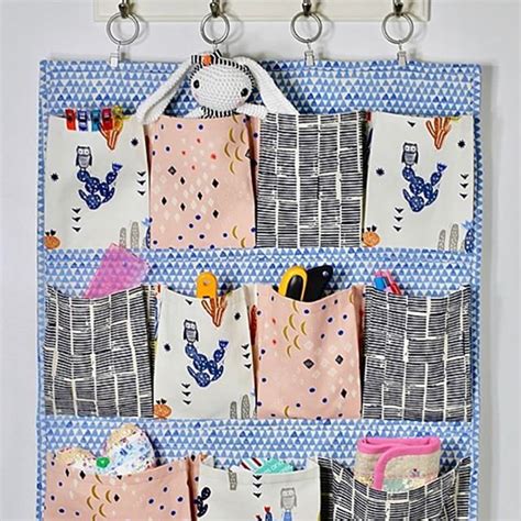 Get Organized With This Diy Hanging Pocket Organizer Tutorial Featuring Fabrics From The Cotton